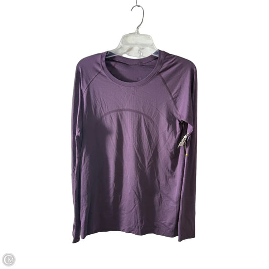 Athletic Top Long Sleeve Crewneck By Lululemon In Purple, Size: 6