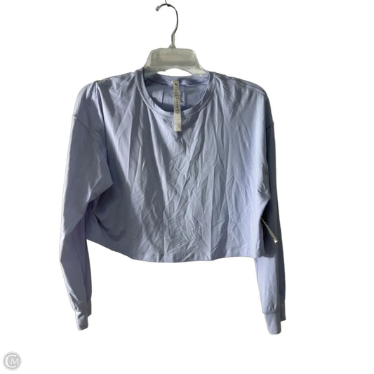 Athletic Top Long Sleeve Crewneck By Lululemon In Blue, Size: 4