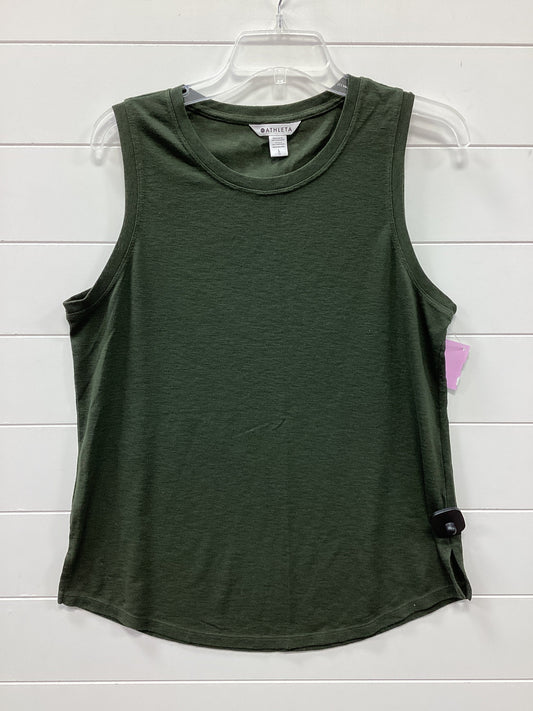 Top Sleeveless By Athleta In Green, Size:L