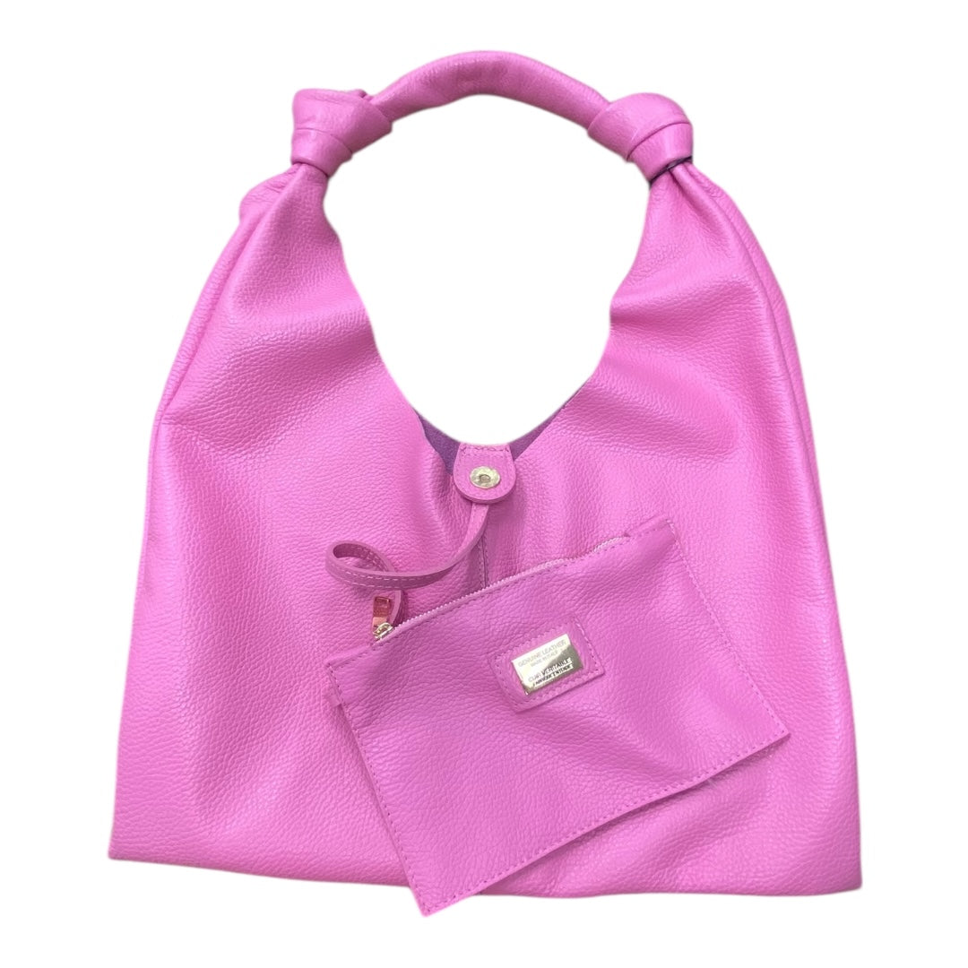 Handbag Leather By CUIR VERITABLE In Pink, Size:Medium