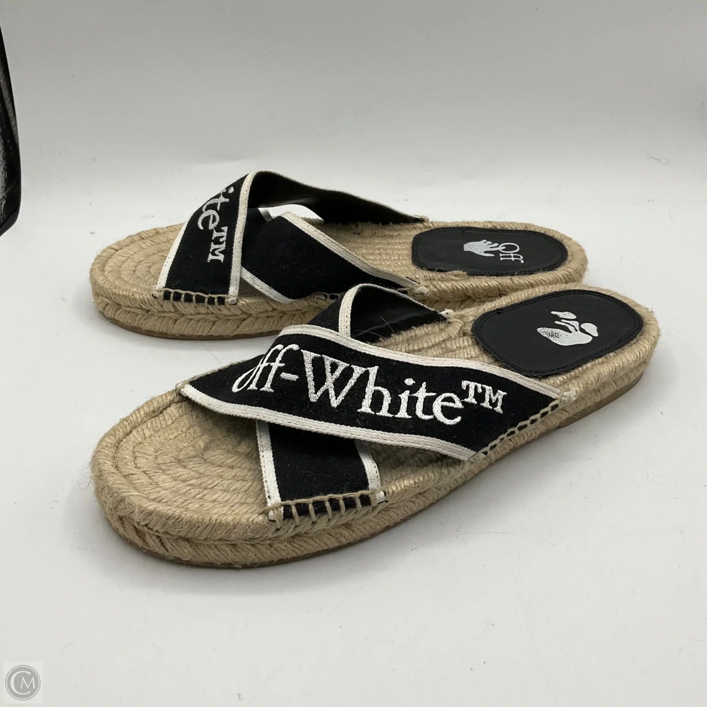 Sandals Designer By Off-White In Black White, Size: 6.5