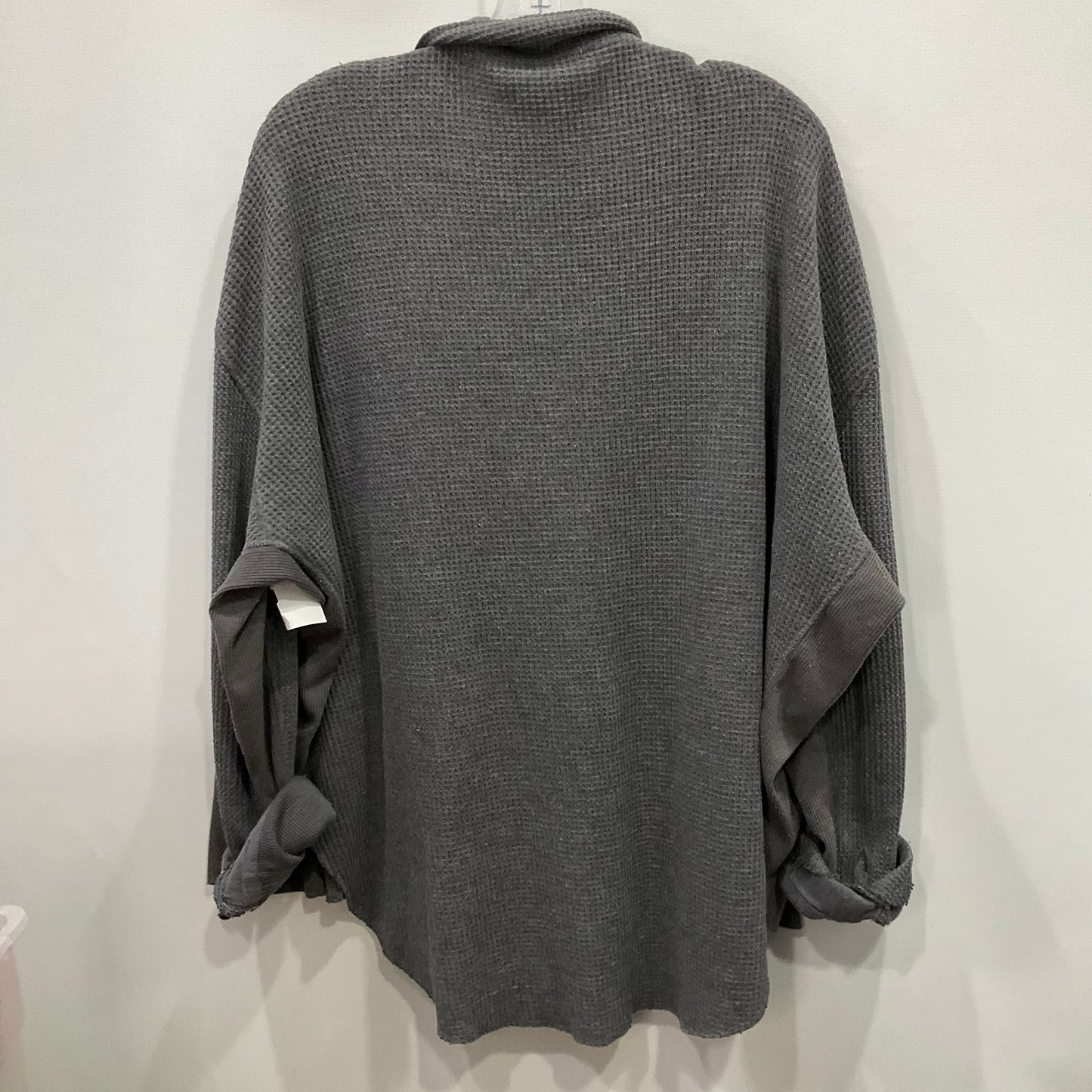 Jacket Shirt By Cherry Cloth In Grey, Size: M