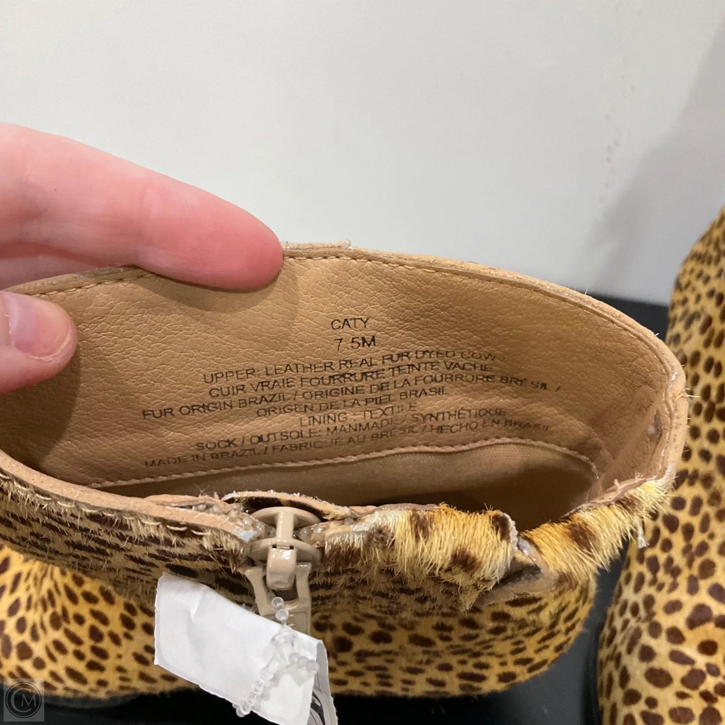 Boots Ankle Heels By Anthropologie In Animal Print, Size: 7.5