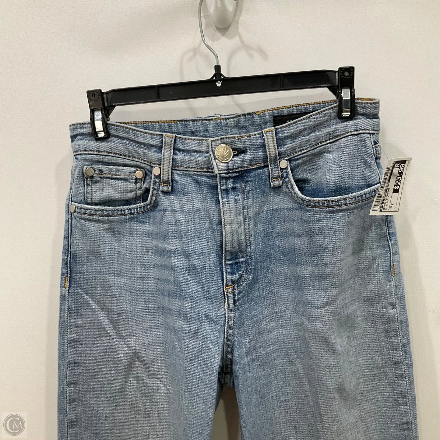 Jeans Straight By Rag & Bones Jeans In Blue Denim, Size: 2