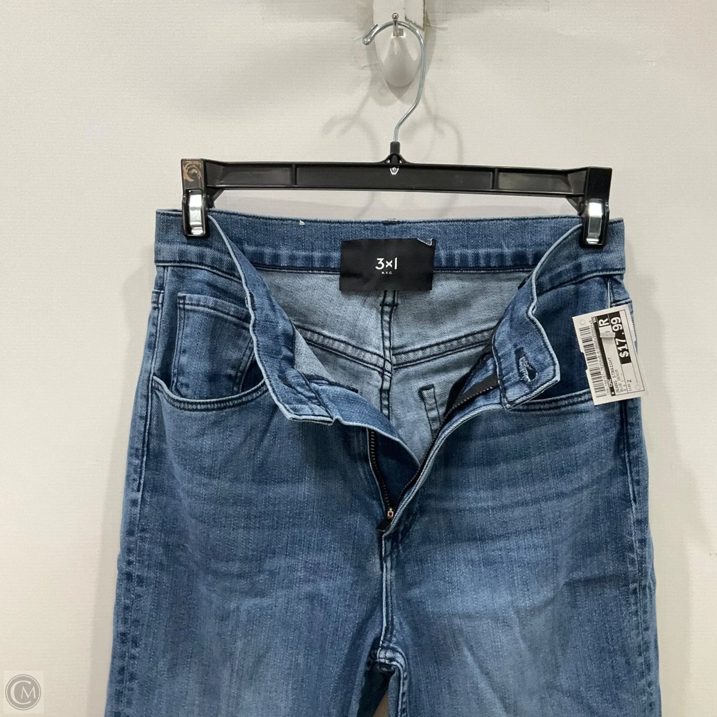 Jeans Straight By 3x1 NYC In Blue Denim, Size: 2