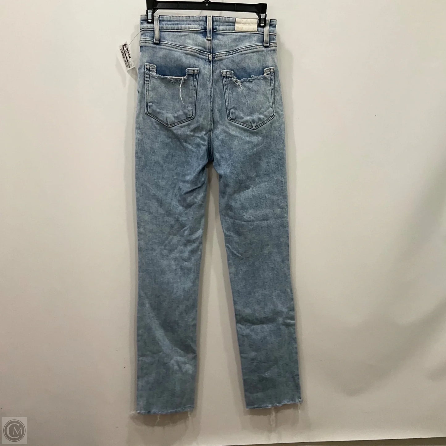 Jeans Straight By Paige In Blue Denim, Size: 4