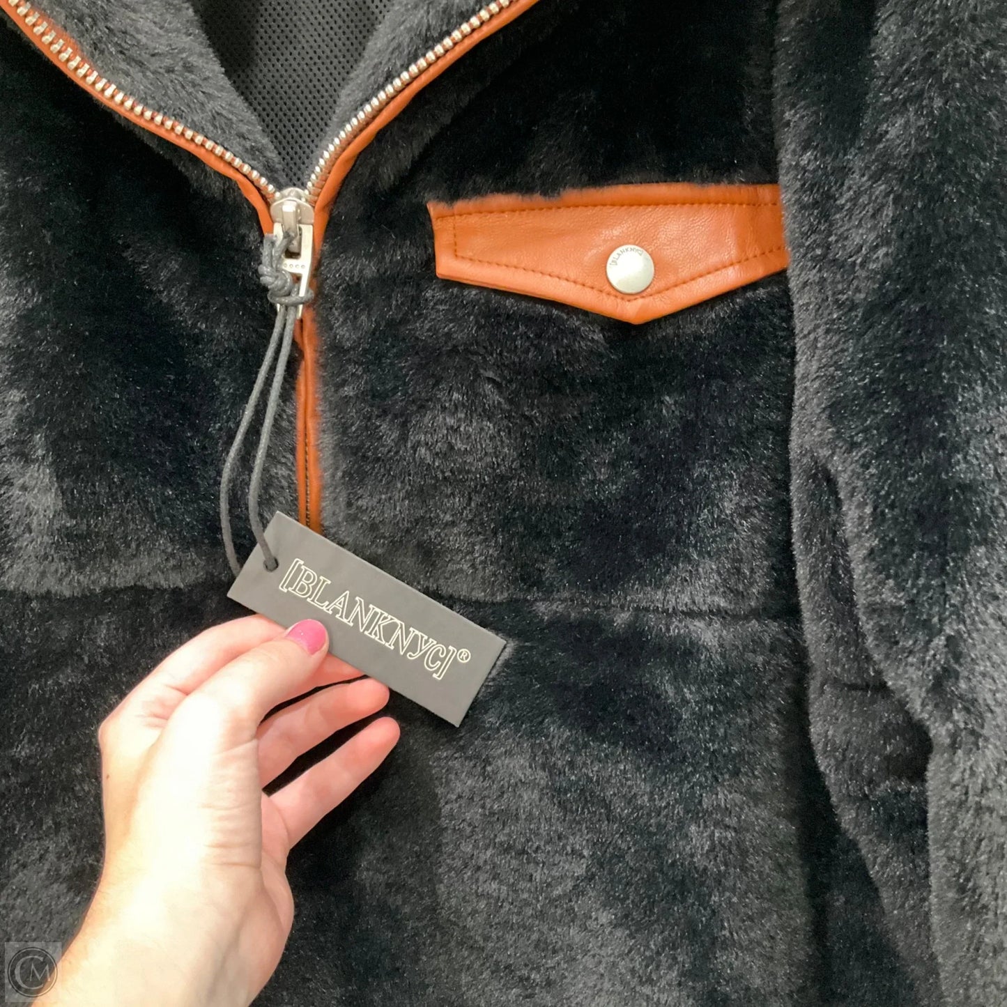 Jacket Faux Fur & Sherpa By Blanknyc In Black, Size: L