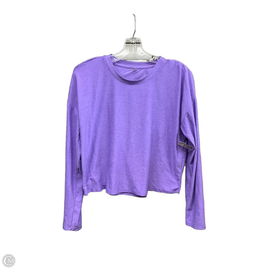 Athletic Top Long Sleeve Crewneck By Beyond Yoga In Purple, Size: S