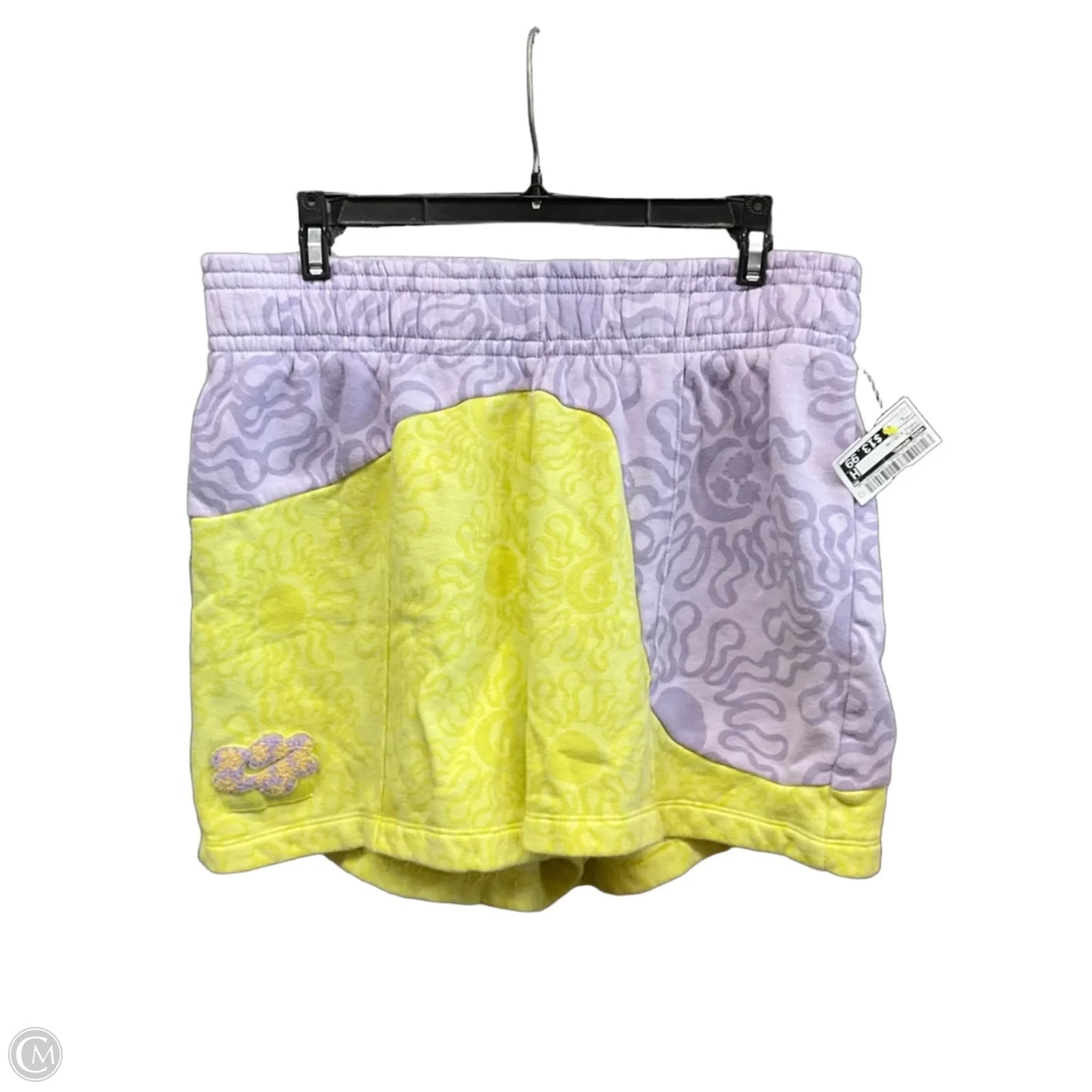 Shorts By Nike Apparel In Purple & Yellow, Size: L