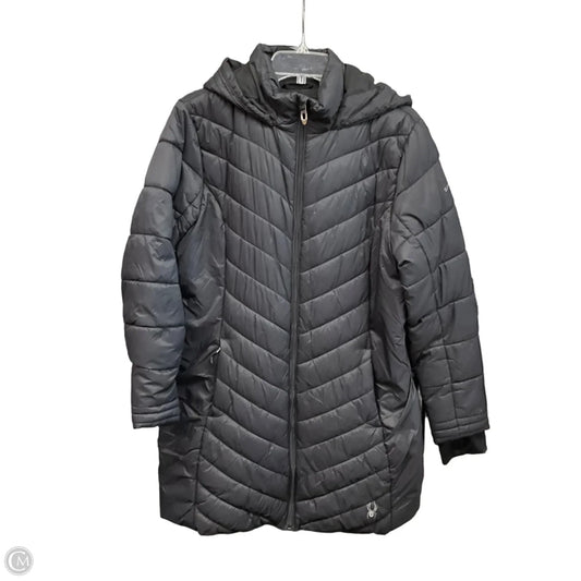 Coat Puffer & Quilted By Spyder In Black, Size: M