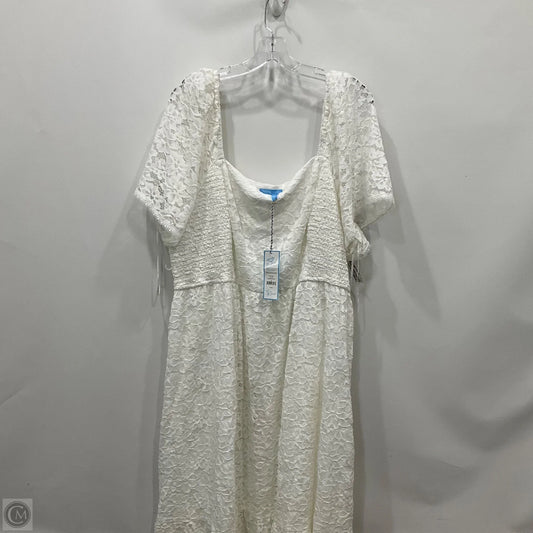 Dress Casual Midi By Draper James In White, Size: 3x