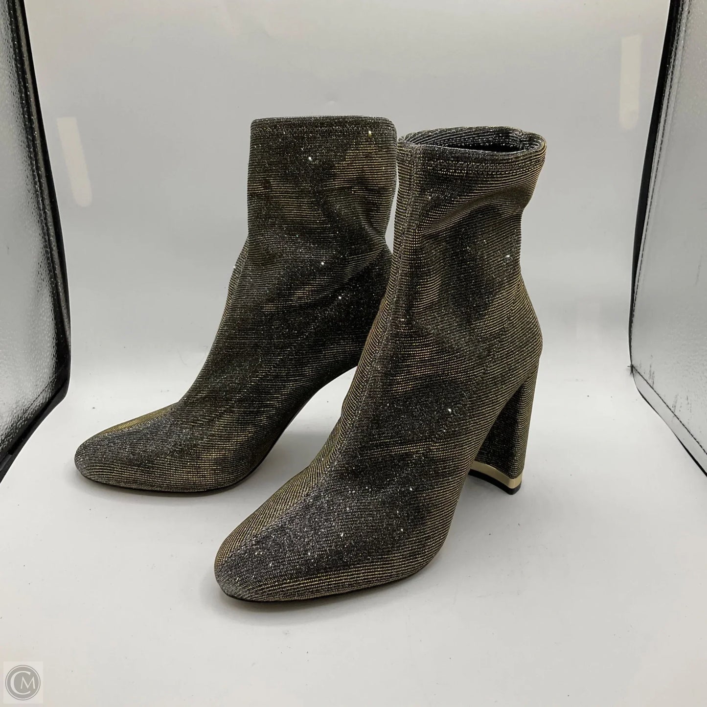 Boots Ankle Heels By Michael Kors In Silver, Size: 9