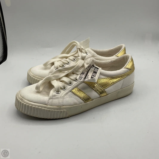 Shoes Sneakers By Gola In Gold & White, Size: 6