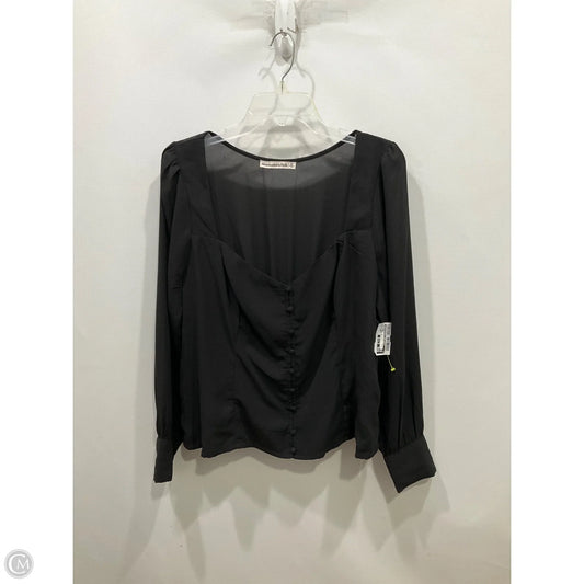 Top Long Sleeve By Abercrombie And Fitch In Black, Size: Xl