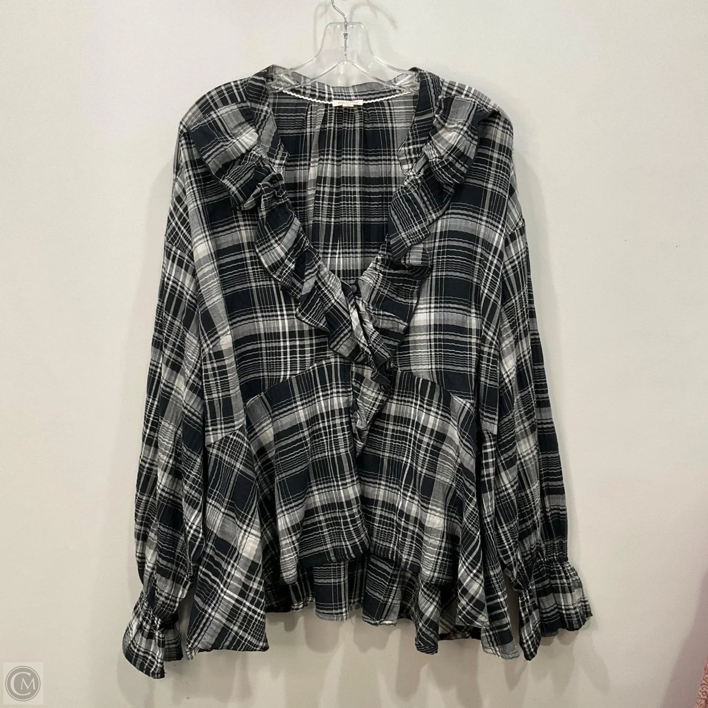Top Long Sleeve By Pilcro In Plaid Pattern, Size: 2x