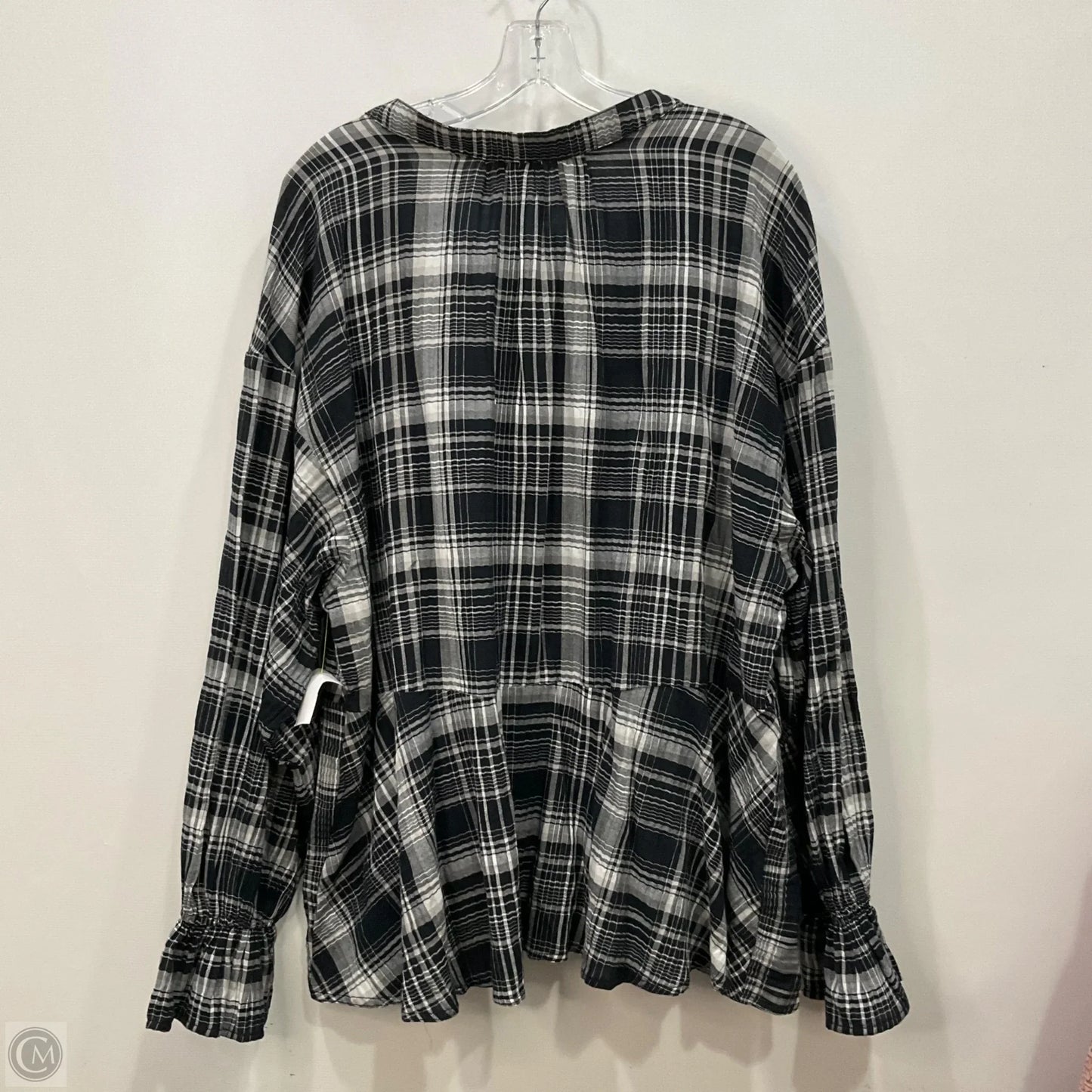 Top Long Sleeve By Pilcro In Plaid Pattern, Size: 2x
