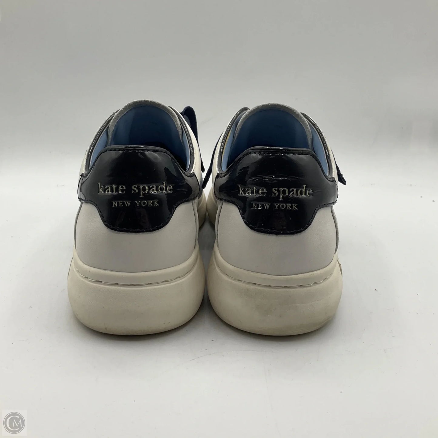 Shoes Designer By Kate Spade In Blue & White, Size: 7.5