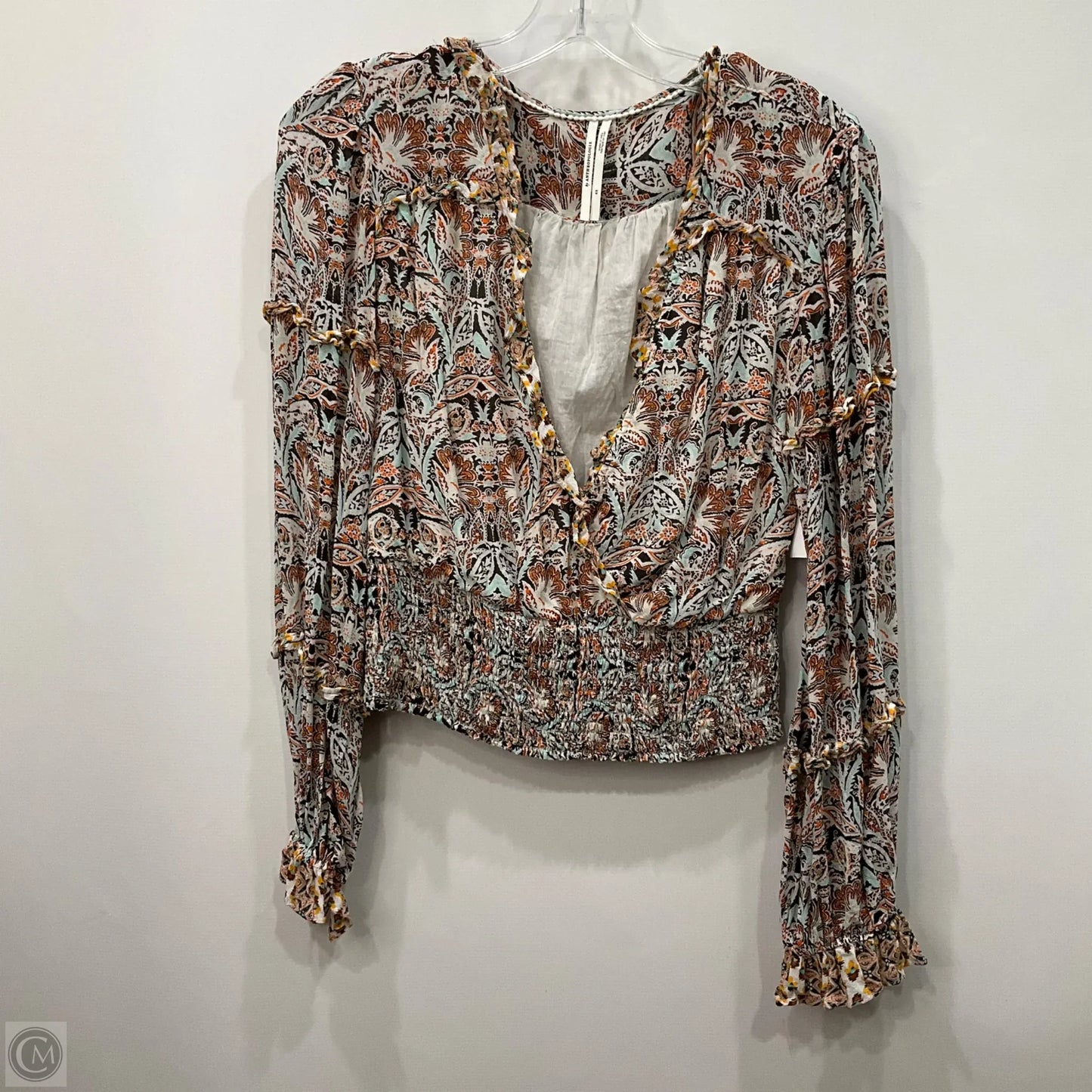 Top Long Sleeve By Anthropologie In Multi-colored, Size: Xs