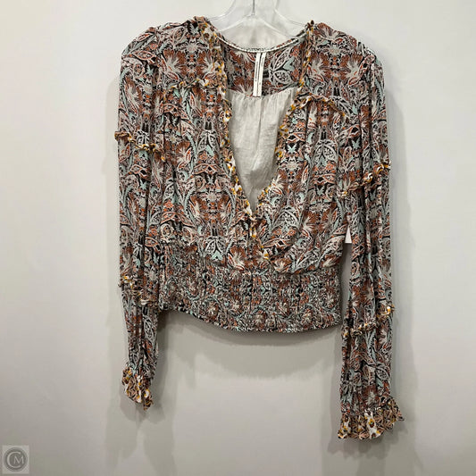 Top Long Sleeve By Anthropologie In Multi-colored, Size: Xs