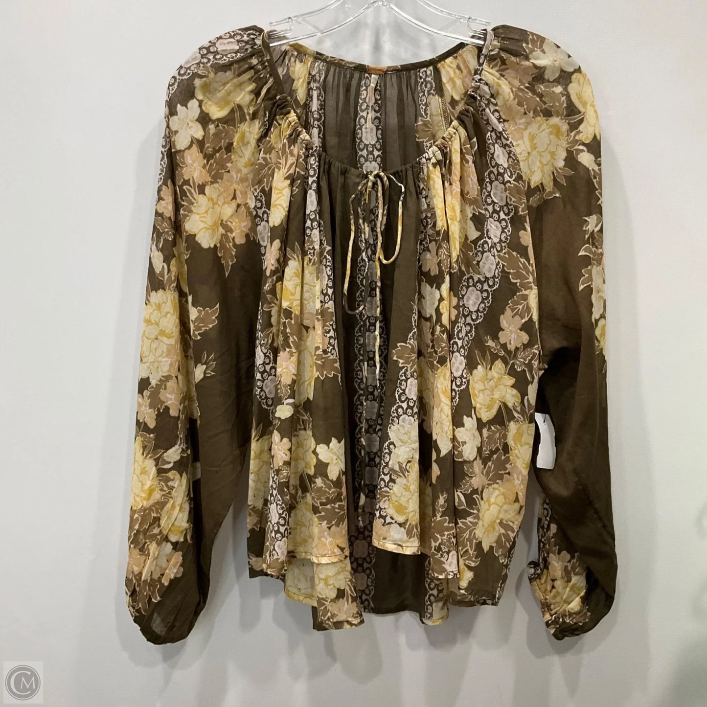 Top Long Sleeve By Free People In Green, Size: Xs