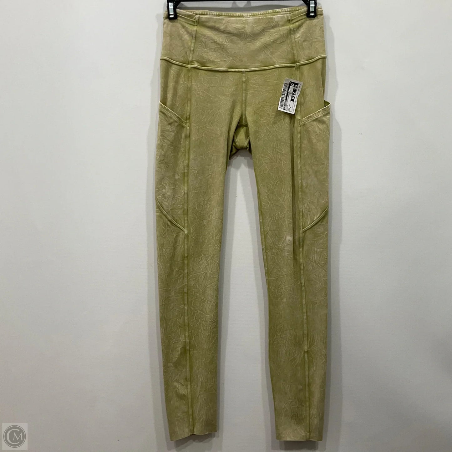 Athletic Leggings By Lululemon In Yellow, Size: 4