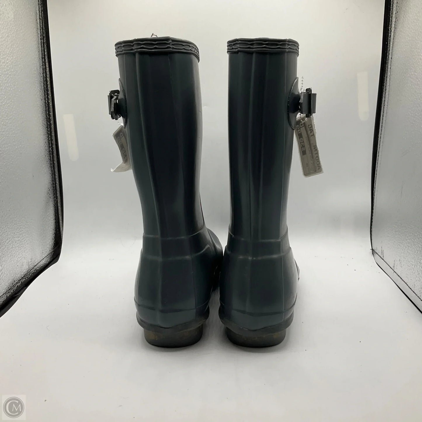 Boots Mid-calf Flats By Hunter In Grey, Size: 10