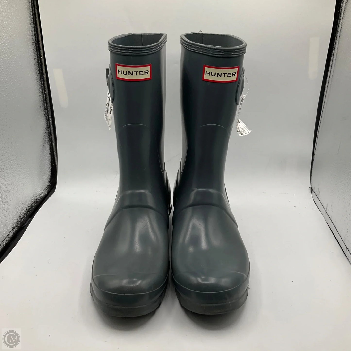 Boots Mid-calf Flats By Hunter In Grey, Size: 10