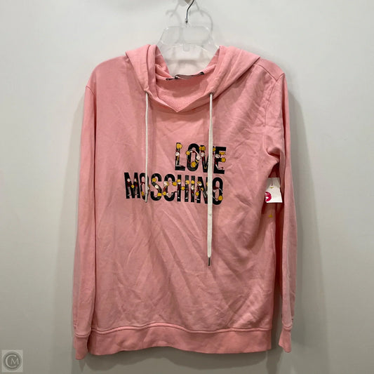 Sweatshirt Hoodie By Love Moschino In Pink, Size: M