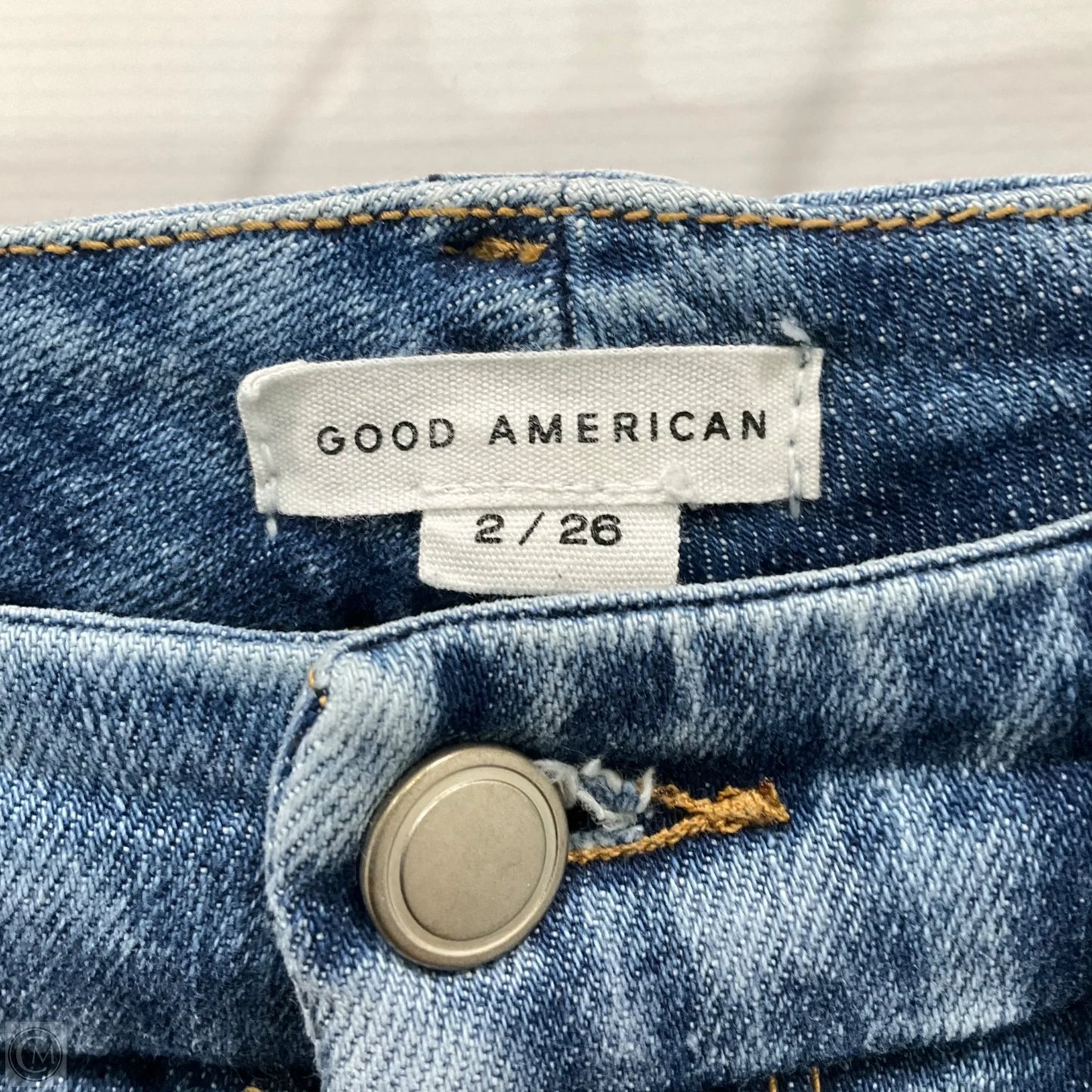 Jeans Straight By Good American In Blue Denim, Size: 2