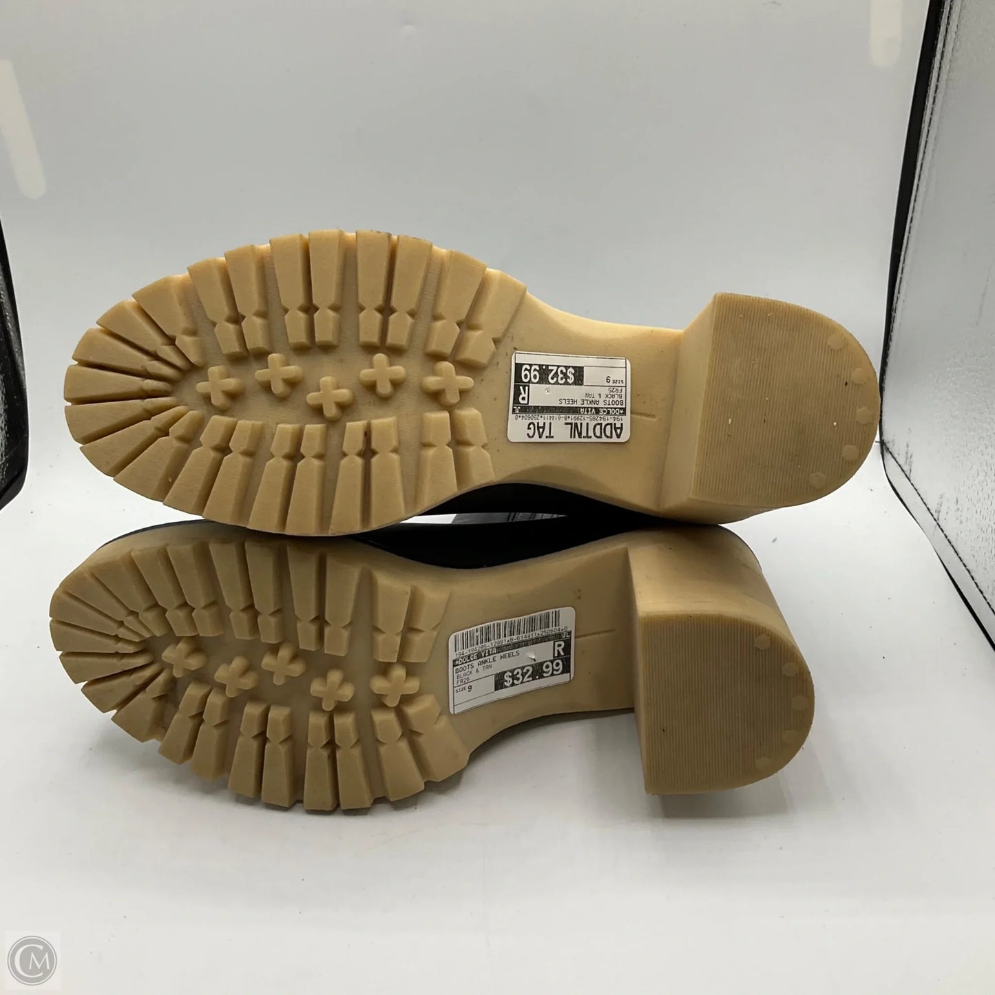 Boots Ankle Heels By Dolce Vita In Black & Tan, Size: 9