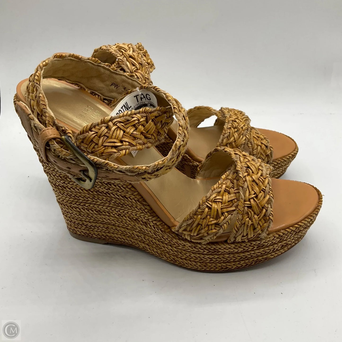 Sandals Designer By Stuart Weitzman In Tan, Size: 8