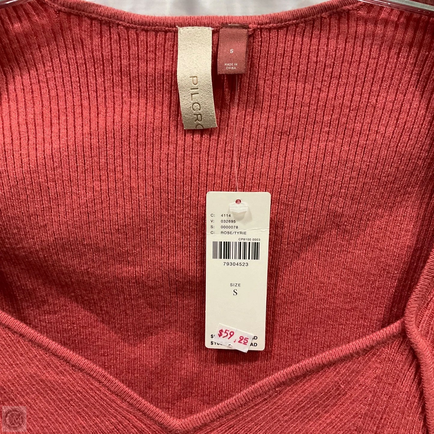 Top Long Sleeve By Pilcro In Coral, Size: S