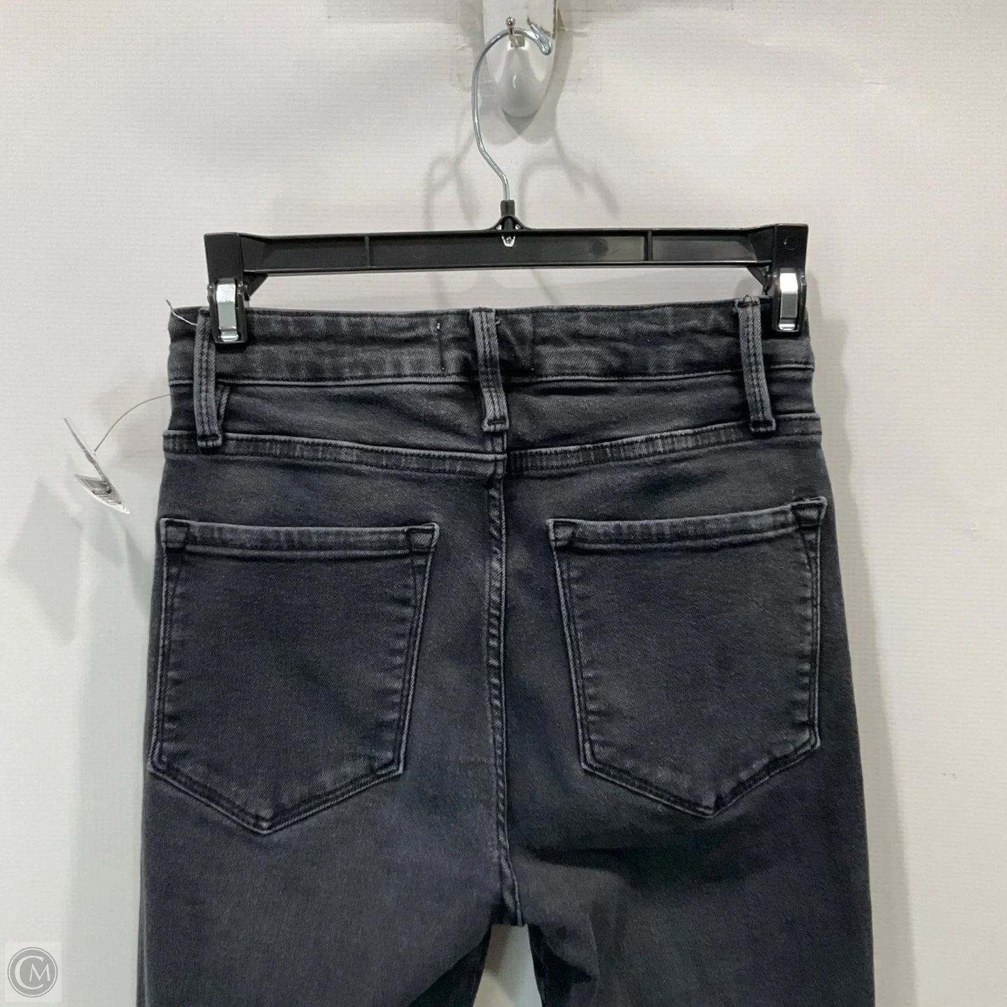 Jeans Skinny By Frame In Black Denim, Size: 0