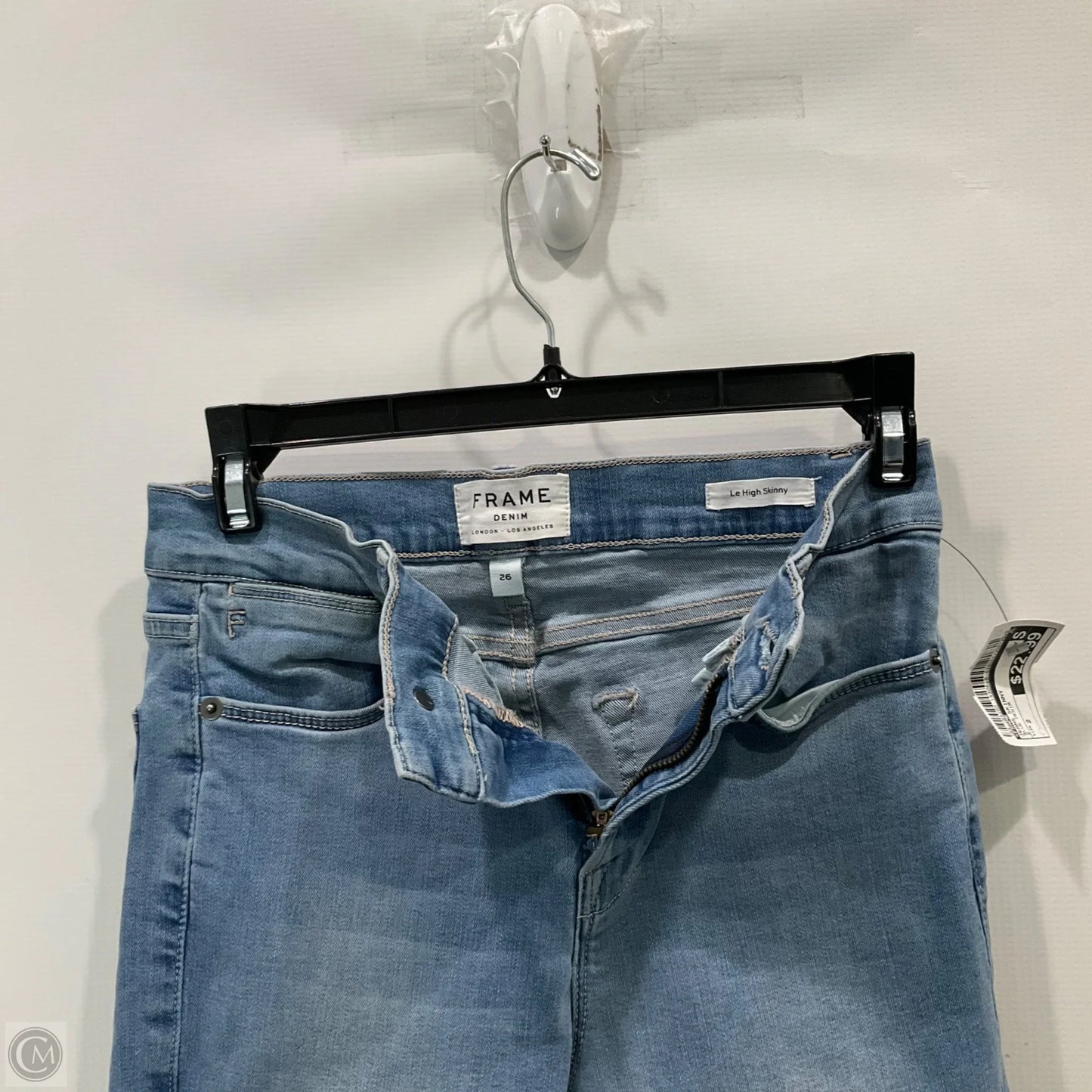 Jeans Skinny By Frame In Blue Denim, Size: 2