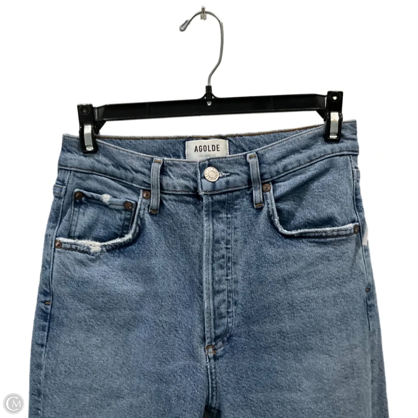 Jeans Straight By Agolde In Blue Denim, Size: 2