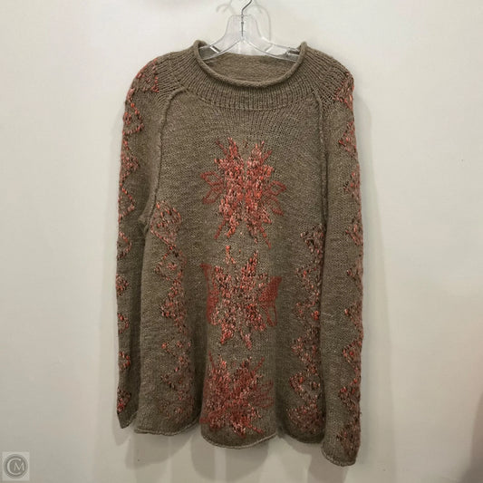 Sweater By Free People In Brown & Pink, Size: M