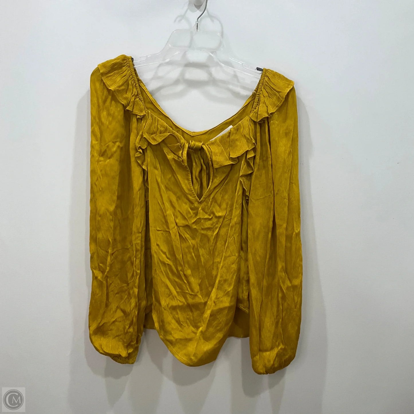 Top Long Sleeve By Anthropologie In Yellow, Size: Xs