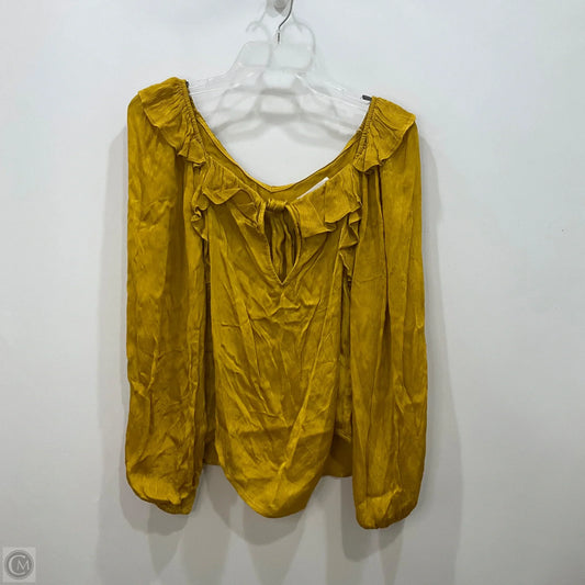 Top Long Sleeve By Anthropologie In Yellow, Size: Xs
