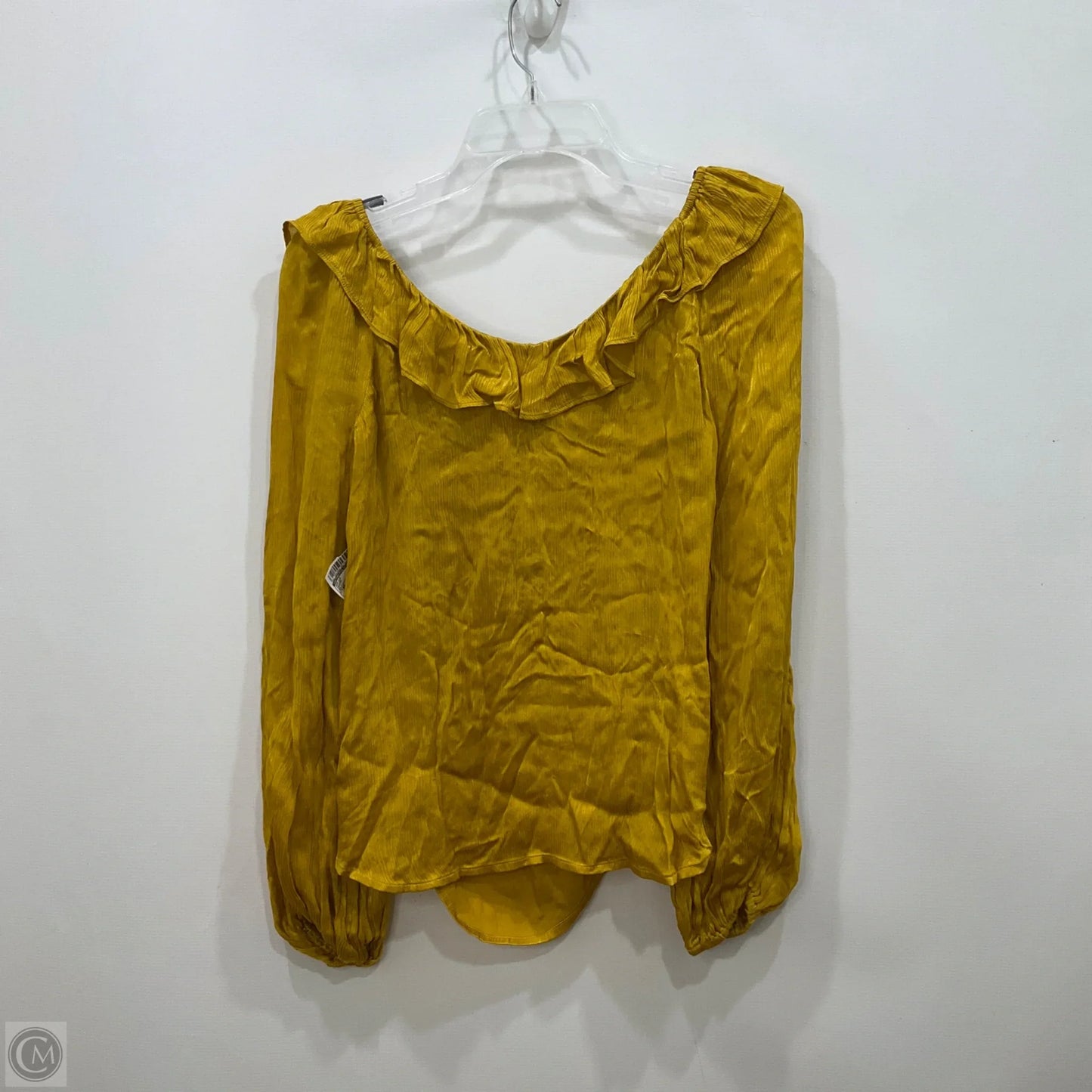 Top Long Sleeve By Anthropologie In Yellow, Size: Xs