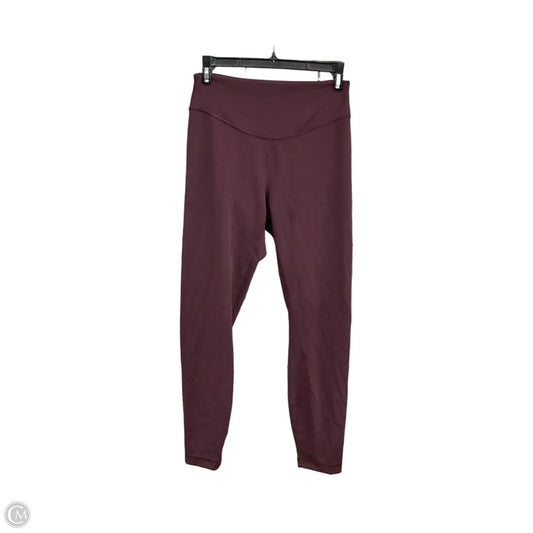Athletic Leggings By Lululemon In Maroon, Size: 8