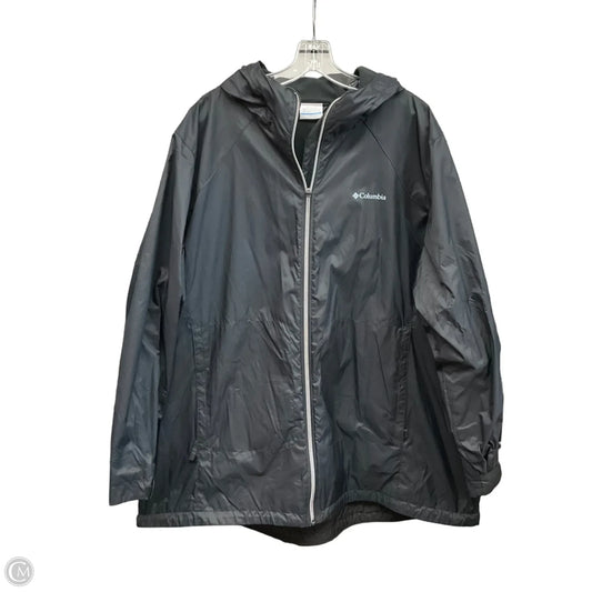 Jacket Windbreaker By Columbia In Black, Size: 3x