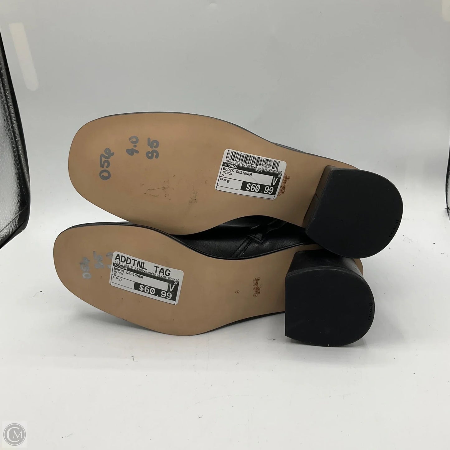 Boots Designer By Coach In Black, Size: 6