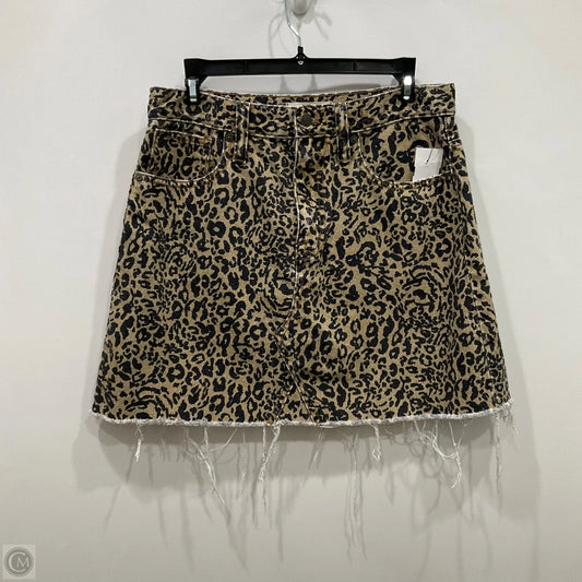Skirt Mini & Short By Madewell In Animal Print, Size: 6