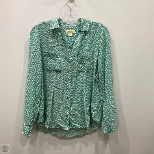 Top Long Sleeve By Maeve In Green, Size: Xs