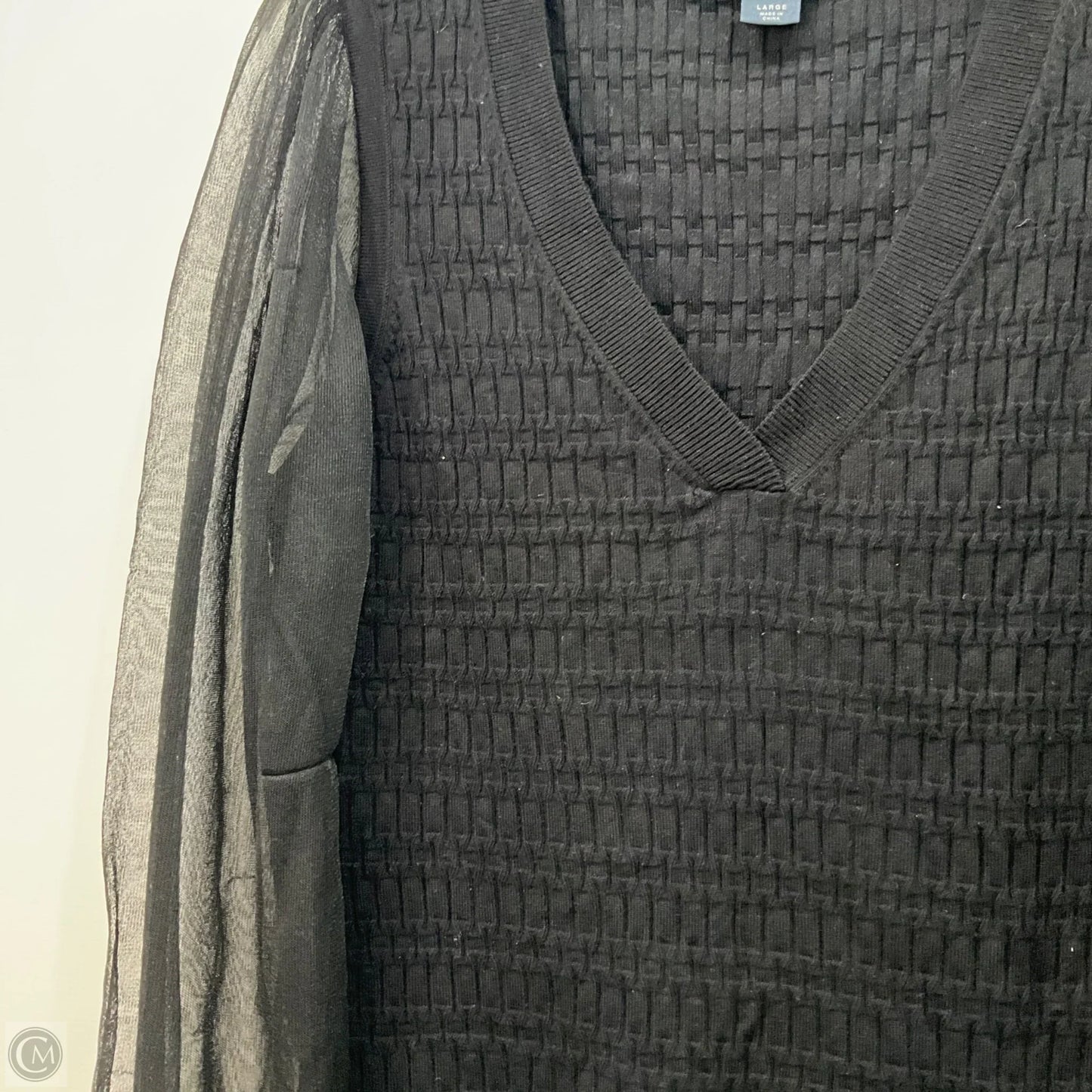 Top Long Sleeve By Maeve In Black, Size: L