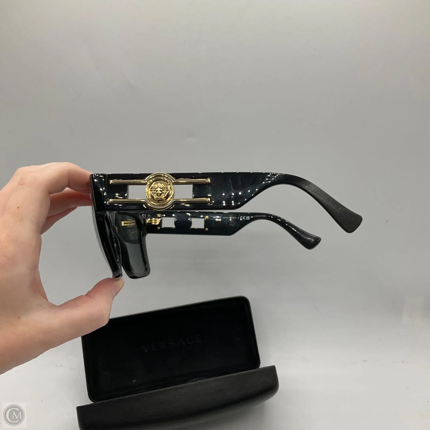 Sunglasses Luxury Designer By Versace, Size: