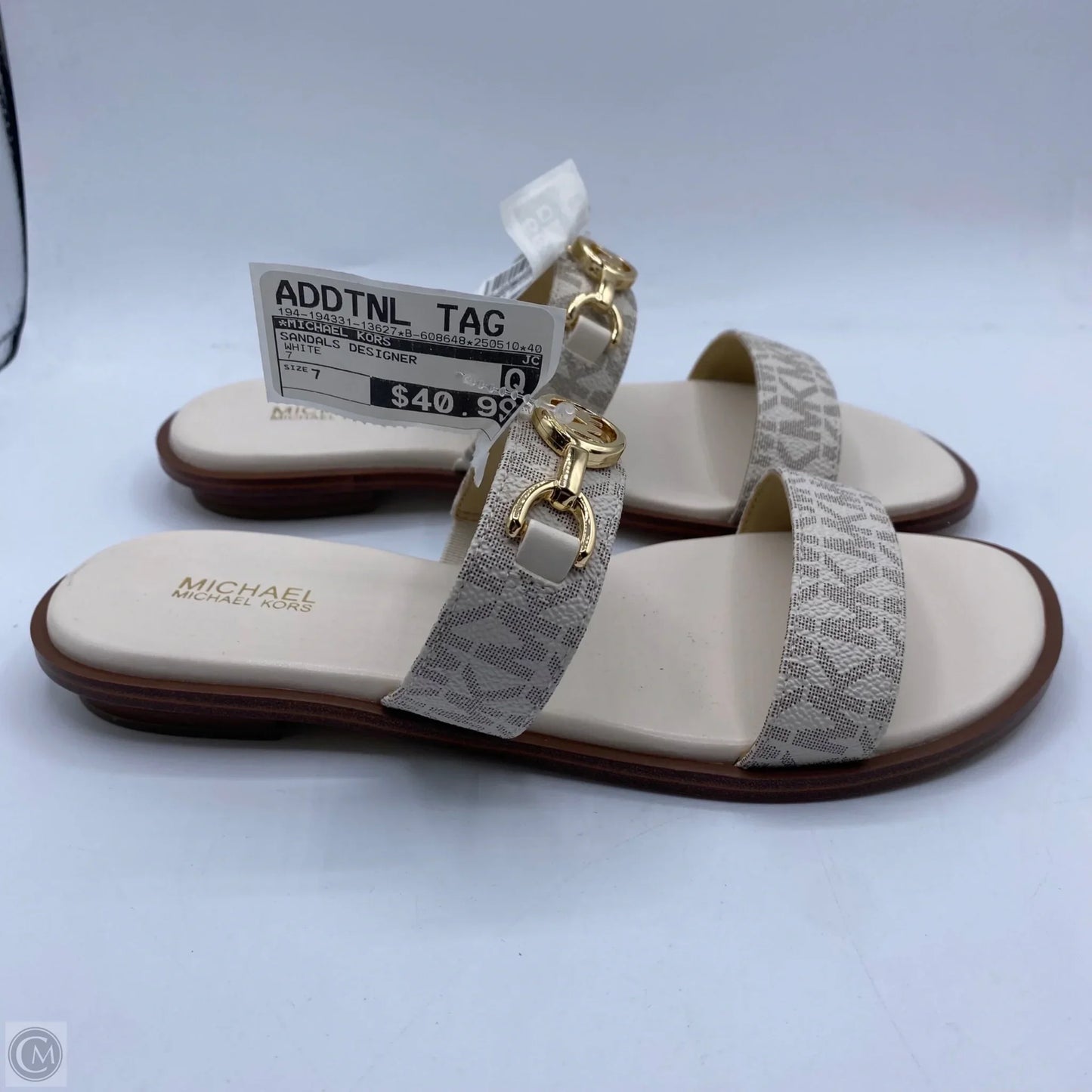 Sandals Designer By Michael Kors In White, Size: 7