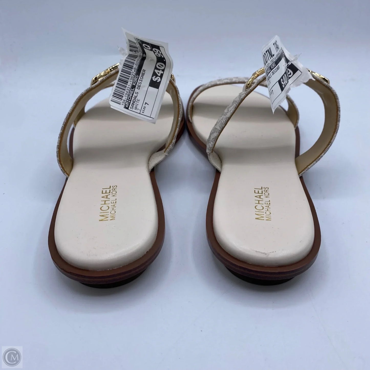 Sandals Designer By Michael Kors In White, Size: 7