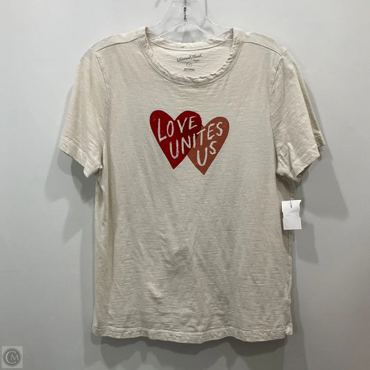 Top Short Sleeve By Universal Thread In Cream, Size: S