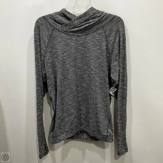 Athletic Top Long Sleeve Hoodie By Lululemon In Grey, Size: 6